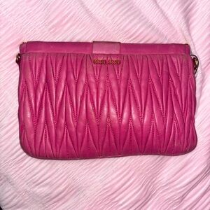 Miu Miu Pink Quilted Crossbody